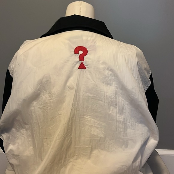 Guess Athletic White and Black Zip-Up Jacket - Picture 2 of 3
